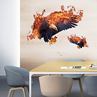 Eagle Wall Stickers Bedroom / Office,  Pre-pasted PVC Home Decoration Wall Decal 1pc