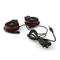 Ear Hook Style Stereo Headphones - Red Black