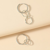 Earrings Circle Punk Cool Earrings Jewelry Silver For Street miniinthebox