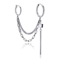 Earrings Holiday Wedding Birthday Romantic Earrings Jewelry Silver For Date Street Festival 1pc