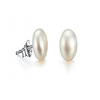 earrings natural white freshwater pearl stud earrings with sterling silver backings for women