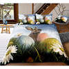 Easter Bunny 3-Piece Duvet Cover Set Hotel Bedding Sets Comforter Cover with Soft Lightweight Microfiber,  Include 1 Duvet Cover,  2 Pillowcases for Double/Queen/King(1 Pillowcase for Twin/Single)