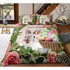 Easter Bunny 3-Piece Duvet Cover Set Hotel Bedding Sets Comforter Cover with Soft Lightweight Microfiber,  Include 1 Duvet Cover,  2 Pillowcases for Double/Queen/King(1 Pillowcase for Twin/Single)