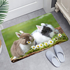 Easter Bunny Digital Printing Floor Mat Modern Bath Mats Nonwoven / Memory Foam Novelty Bathroom