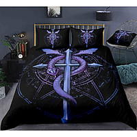 Easter Cross 3-Piece Duvet Cover Set Hotel Bedding Sets Comforter Cover with Soft Lightweight Microfiber,  Include 1 Duvet Cover,  2 Pillowcases for Double/Queen/King(1 Pillowcase for Twin/Single) miniinthebox