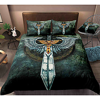 Easter Cross 3-Piece Duvet Cover Set Hotel Bedding Sets Comforter Cover with Soft Lightweight Microfiber,  Include 1 Duvet Cover,  2 Pillowcases for Double/Queen/King(1 Pillowcase for Twin/Single) miniinthebox