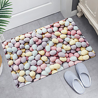 Easter Eggs Digital Printing Floor Mat Modern Bath Mats Nonwoven / Memory Foam Novelty Bathroom