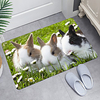 Easter Flowers Bunny Digital Printing Floor Mat Modern Bath Mats Nonwoven / Memory Foam Novelty Bathroom
