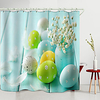 Easter Simple Egg Flowers Digital Printing Shower Curtain Shower Curtains Hooks Modern Polyester New Design