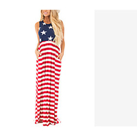 ebay united states independence day hot fashion flag print waist elastic band multicolor flag dress dress miniinthebox
