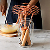 Egg Beater Rose gold Stainless Steel with Wood Handle 1 Pc