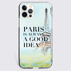 Eiffel Tower Letter Case For Apple iPhone 12 iPhone 11 iPhone 12 Pro Max Unique Design Protective Case Shockproof Back Cover TPU