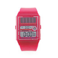 EL Solar Electronic Movement Watch,  Red