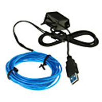 EL Wire with USB Power Supply(Blue,  3m x 2.3mm)