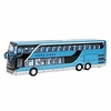 electric 1:50 alloy double decker school bus pull back bus vehicles car model set toy with light music best gift for children toddlers kids(blue)
