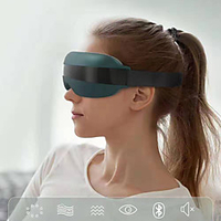 Electric Eye Massager with Heat Bluetooth Music Rechargeable Therapy Visual Massager for Relieve Eye Strain Dark Circles Eye Bags Dry Eye Improve Sleep with Music miniinthebox