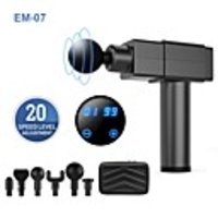 Electric Fascia Massage Gun Muscle Sport Therapy Massager Body Relaxation Pain Relief Slimming Shaping Fitness Massager EM07