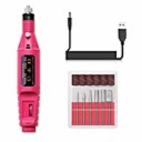 electric nail drill acrylic nail kit tools nail drill file kit nail tips salon manicure pedicure polishing machine usb charging amp; 40;one size, rose redamp; 41;