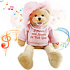 Electric Toys Stuffed Animal Plush Toy Princess Teddy Bear Gift Singing Shaking Head Interactive PP Plush Imaginative Play,  Stocking,  Great Birthday Gifts Party Favor Supplies Boys and Girls Kid
