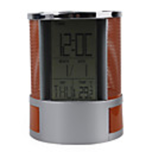 Electronic Gift Multifunctional Penholder Calendar With Colorful Light