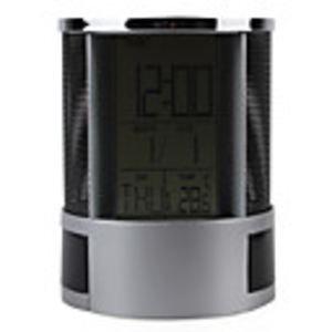 Electronic Gift Multifunctional Penholder Calendar With Colorful Light
