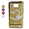 Electroplated Diamond Heart Design Protective Back Case for Samsung i9100