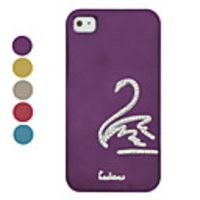 Electroplated Diamond Swan Design Protective Back Case for iPhone 4 / 4S