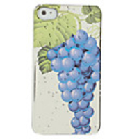 Electroplated Raindrop Grape Red Design Back Case for iPhone 4 / 4S