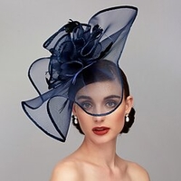 Elegant Luxurious Feather / Linen / Rayon Kentucky Derby Hat / Fascinators / Headpiece with Feather / Floral / Flower 1pc Wedding / Horse Race / Ladies Day Headpiece miniinthebox