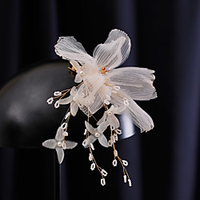 Elegant Bridal Lace Headpiece with Pearl / Lace / Floral 1 Pair Wedding / Party / Evening Headpiece