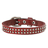 Elegant Double Row Rivet Leather Bracelet