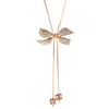 Elegant Full Rhinestone Bowknot Shape Necklace