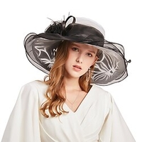 Elegant Organza Hats with Floral 1 PC Wedding / Kentucky Derby Headpiece miniinthebox