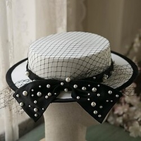 Elegant Retro Poly / Cotton Blend Hats with Imitation Pearl / Bow(s) / Tulle 1pc Horse Race / Ladies Day Headpiece miniinthebox