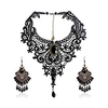 elegant vintage black lace victorian lolita gothic pendant choker necklace earrings set miniinthebox