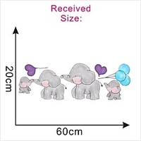 Elephant Family Wall Stickers Wall Stickers Pvc Decorative Wall Stickers Home Decoration Wall Decals Wall Decorations 1pc