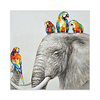 Elephant Oil Painting On Canvas Abstract Contemporary Art Wall Paintings Handmade Painting Home Office Decorations Canvas Wall Art Painting Rolled Canvas(No Frame)
