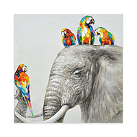Elephant Oil Painting On Canvas Abstract Contemporary Art Wall Paintings Handmade Painting Home Office Decorations Canvas Wall Art Painting Rolled Canvas(No Frame)