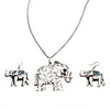 Elephant Shape Alloy Necklace Earrings Jewelry Set