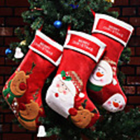 Elk Snowman Old man Christmas Decoration Gift Bag Pendant Gift Bag Socks Hanging Christmas Candy Storage Socks