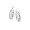 elle drop earrings for women,  fashion jewelry,  filigree,  rhodium-plated