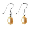 Elliptical Pearl Earring