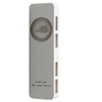 Elongated Shaped 4 Ports Hi-Speed USB 2.0 Hub