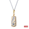 Elongated Stainless Steel Crystal USB2.0 Flash Drive Necklace (256MB)