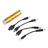 Emergency Cell Phone Chargers With LED Lights Golden