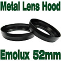 Emolux 52mm Wide Angle Metal Lens Hood