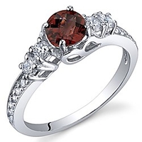 enchanting 0.50 carats garnet ring in sterling silver size 7