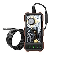 Endoscope Inspection Camera Dual Lens Borescope with 5 IPS Screen Endoscope Detachable Inspection Camera IP67 Waterproof Semi-Rigid Snake Camera with 3000 mAh Battery miniinthebox