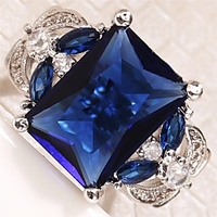 Engagement Ring Cubic Zirconia Retro Wine Blue Green Resin Copper Rhinestone Drop Ladies Stylish Luxury 1pc 6 7 8 9 10 / Women