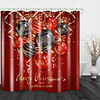 English Snow Globe Digital Printing Shower Curtains Hooks Modern Polyester New Design